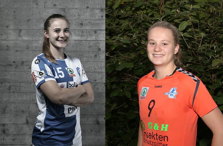 Die 23-jährige Marina Decurtins (links) und die 17-jährige Alina Stähelin stossen zu den Eagles. Fotos GC Amicitia Zürich und HSG Leimental